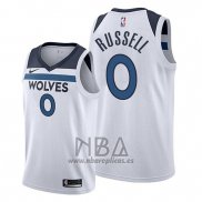 Camiseta Minnesota Timberwolves D'angelo Russell NO 0 Association 2019-20 Blanco