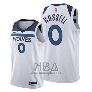 Camiseta Minnesota Timberwolves D'angelo Russell NO 0 Association 2019-20 Blanco