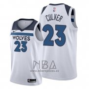 Camiseta Minnesota Timberwolves Jarrett Culver NO 23 Association 2019-20 Blanco