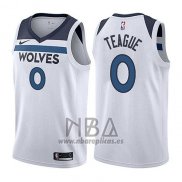 Camiseta Minnesota Timberwolves Jeff Teague NO 0 Association 2017-18 Blanco