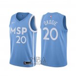 Camiseta Minnesota Timberwolves Josh Okogie NO 20 Ciudad 2019-20 Azul