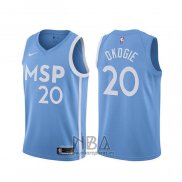 Camiseta Minnesota Timberwolves Josh Okogie NO 20 Ciudad 2019-20 Azul