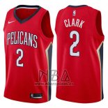 Camiseta New Orleans Pelicans Ian Clark NO 2 Statement 2017-18 Rojo