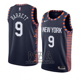 Camiseta New York Knicks R.j. Barrett NO 9 Ciudad 2019-20 Negro