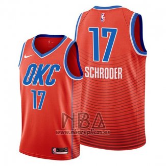 Camiseta Oklahoma City Thunder Dennis Schroder NO 17 Statement Naranja