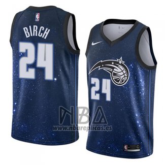 Camiseta Orlando Magic Khem Birch NO 24 Ciudad 2018 Azul