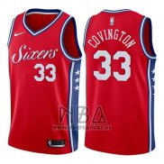 Camiseta Philadelphia 76ers Robert Covington NO 33 Statement 2017-18 Rojo