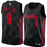 Camiseta Portland Trail Blazers Gary Trent Jr. NO 9 Ciudad 2018 Negro