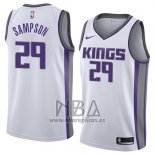 Camiseta Sacramento Kings Jakarr Sampson NO 29 Association 2018 Blanco