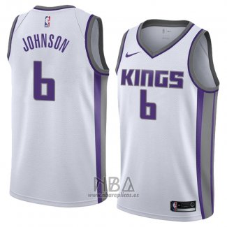 Camiseta Sacramento Kings Joe Johnson NO 6 Association 2018 Blanco