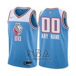 Camiseta Sacramento Kings Personalizada Ciudad 2017-18 Azul