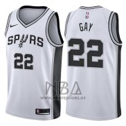 Camiseta San Antonio Spurs Rudy Gay NO 22 2017-18 Blanco