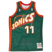 Camiseta Seattle SuperSonics Detlef Schrempf NO 11 Historic Retro Verde