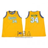 Camiseta Seattle SuperSonics Ray Allen NO 34 Historic Amarillo2