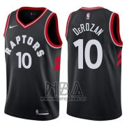 Camiseta Toronto Raptors DeMar DeRozan NO 10 2017-18 Negro