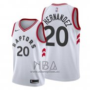 Camiseta Toronto Raptors Dewan Hernandez NO 20 Association Blanco