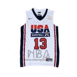 Camiseta USA 1992 Chris Paul NO 13 Blanco