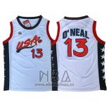 Camiseta USA 1996 Shaquille O'Neal NO 13 Blanco