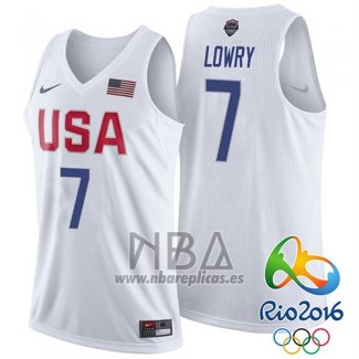 Camiseta USA 2016 Kyle Lowry NO 7 Blanco