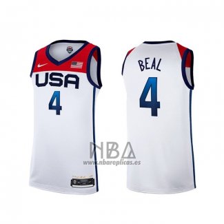 Camiseta USA 2021 Bradley Beal NO 4 Blanco