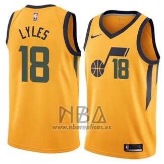 Camiseta Utah Jazz Jairus Lyles NO 18 Statement 2018 Amarillo