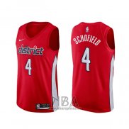 Camiseta Washington Wizards Admiral Schofield NO 4 Earned 2019-20 Rojo