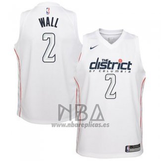 Camiseta Washington Wizards Wall NO 2 Ciudad 2017-18 Blanco