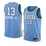 Camiseta 2019 Rising Star Jaren Jackson Jr. NO 13 World Azul