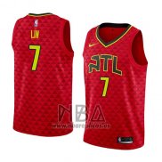 Camiseta Atlanta Hawks Jeremy Lin NO 7 Statement 2018-19 Rojo