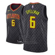 Camiseta Atlanta Hawks Omari Spellman NO 6 Icon 2018 Negro