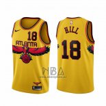 Camiseta Atlanta Hawks Solomon Hill NO 18 Ciudad 2021-22 Amarillo