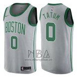 Camiseta Boston Celtics Jayson Tatum NO 0 Ciudad Gris