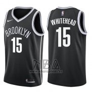 Camiseta Brooklyn Nets Isaiah Whitehead NO 15 Icon 2017-18 Negro