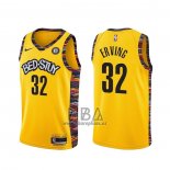 Camiseta Brooklyn Nets Julius Erving NO 32 Ciudad 2020-21 Amarillo