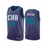 Camiseta Charlotte Hornets Cody Zeller NO 40 Statement Edition Violeta