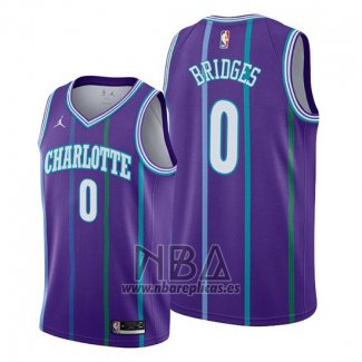 Camiseta Charlotte Hornets Miles Bridges NO 0 Classic 2019-20 Violeta