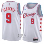 Camiseta Chicago Bulls Antonio Blakeney NO 9 Ciudad 2018 Blanco