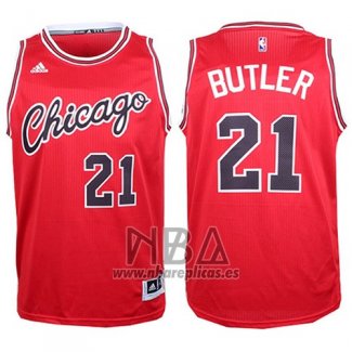 Camiseta Chicago Bulls Jimmy Butler NO 21 Retro Rojo