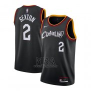 Camiseta Cleveland Cavaliers Collin Sexton NO 2 Ciudad 2020-21 Negro