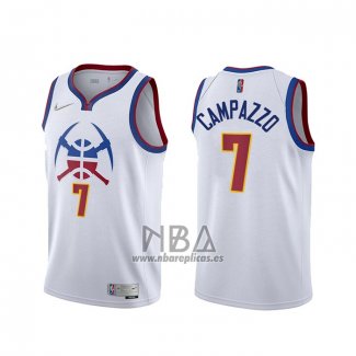 Camiseta Denver Nuggets Facundo Campazzo NO 7 Earned 2020-21 Blanco