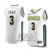 Camiseta Denver Nuggets Torrey Craig NO 3 Association 2017-18 Blanco