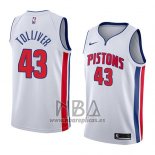 Camiseta Detroit Pistons Anthony Tolliver NO 43 Association 2018 Blanco