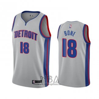 Camiseta Detroit Pistons Jordan Bone NO 18 Statement 2020-21 Gris