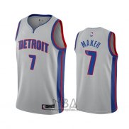 Camiseta Detroit Pistons Thon Maker NO 7 Statement 2020-21 Gris