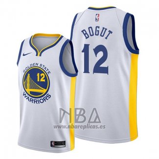 Camiseta Golden State Warriors Andrew Bogut NO 12 Association Blanco