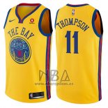 Camiseta Golden State Warriors Klay Thompson NO 11 Ciudad Amarillo