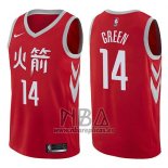 Camiseta Houston Rockets Gerald Green NO 14 Ciudad 2017-18 Rojo