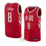 Camiseta Houston Rockets James Ennis NO 8 Ciudad 2018 Rojo