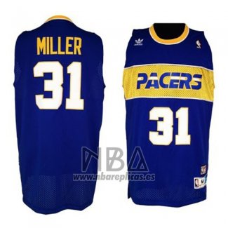 Camiseta Indiana Pacers Reggie Miller NO 31 Retro 1985-90 Azul