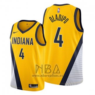 Camiseta Indiana Pacers Victor Oladipo NO 4 Statement Edition Amarillo